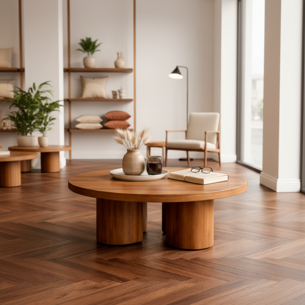 Oakwood Column Coffee Table