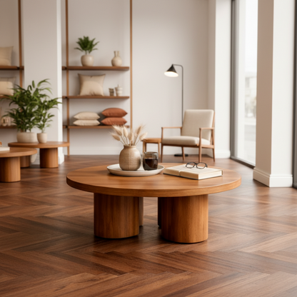 Oakwood Column Coffee Table