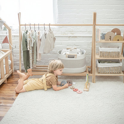 Montessori Wooden Scandinavian  Wardrobe & Storage Unit