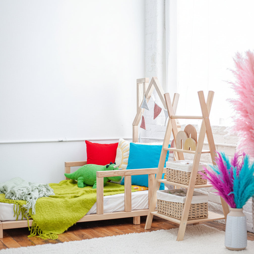Montessori Wooden Scandinavian  Wardrobe & Storage Unit