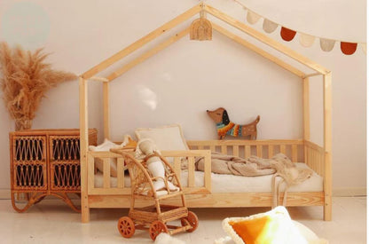 Montessori House Floor Bed with Storage