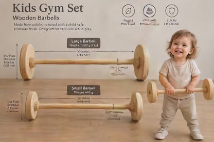 Wooden Kids Gym Set | Premium Pine Wood Gym Equipment for Toddlers